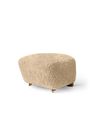 Audo Copenhagen - Footstool - Den Trætte Mand fodskammel / By Flemming Lassen - Fabric: Sheepskin Moonlight / Base: Natural Oak