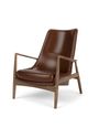 Audo Copenhagen - Loungestol - The Seal Lounge Chair High Back - Oiled Natural Oak / Re-wool 218