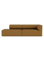 Audo Copenhagen - Modular sofa - Eave Modular Sofa, 86, 2.5-Seater, Configurations 3-4 - Audo Bouclé 06 - Gold - Configuration 3