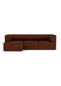 Audo Copenhagen - Modulär soffa - Eave Modular Sofa, 86, 3-seater, Configurations 11-12 - Audo Bouclé 08 - Bordeaux - Configuration 11