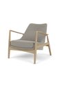 Audo Copenhagen - Tygblöjor - The Seal Lounge Chair Low Back - Oiled Natural Oak / Dakar 0329