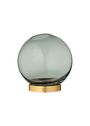 AYTM - Vase - Globe - Round Vase w/Stand - Black/Gold Mini