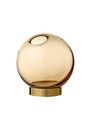 AYTM - Jarrón - Globe - Round Vase w/Stand - Black/Gold Mini
