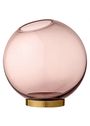 AYTM - Wazon - Globe - Round Vase w/Stand - Rose/Gold Mini