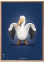 Brainchild - Poster - Classic poster - dark blue pelican - No frame