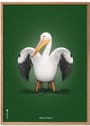 Brainchild - Affisch - Classic poster - green pelican - No frame