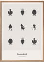 Brainchild - Affisch - Design icons Poster - Light grey - No Frame