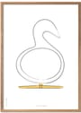Brainchild - Affisch - Design Sketch Swan Poster - White - No Frame