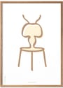 Brainchild - Affisch - Line Ant Poster - White - No Frame
