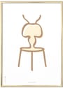 Brainchild - Juliste - Line Ant Poster - White - No Frame