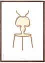 Brainchild - Affisch - Line Ant Poster - White - No Frame