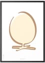 Brainchild - Juliste - Line Egg Poster - White - No Frame