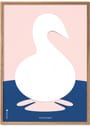 Brainchild - Affisch - Paperclip Swan Poster - Rose Pink - No Frame