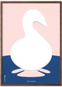 Brainchild - Juliste - Paperclip Swan Poster - Rose Pink - No Frame