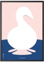 Brainchild - Poster - Paperclip Swan Poster - Rose Pink - No Frame