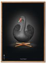 BrainChild - Poster - Klassisk – Sort baggrund – Sort svane - Ingen ramme