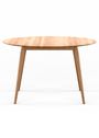 Bruunmunch - Dining Table - PLAYdinner round - Oak, natural oil - Without extension - Ø100
