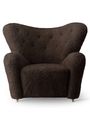 Audo Copenhagen - Lounge stoel - The Tired Man / By Flemming Lassen - Fabric: Sheepskin Honey / Base: Dark stained Oak