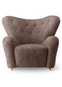 By Lassen - Armchair - The Tired Man - Fabric: Sheepskin Espresso / Frame: Smoked Oak