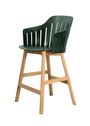 Cane-line - Barstol - Choice Counter Bar Chair - Indoor - Frame: Teak / Seat: Black