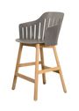 Cane-line - Barkruk - Choice Counter Bar Chair - Indoor - Frame: Teak / Seat: Black