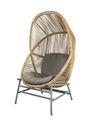 Cane-line - Hanging Chair - Hive Hanging Chair - Seat: Dusty Green, Aluminium / Frame: Dusty Green, Aluminium / Cushion: Taupe, Cane-line AirTouch