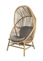 Cane-line - Riipputuoli - Hive Hanging Chair - Seat: Dusty Green, Aluminium / Frame: Dusty Green, Aluminium / Cushion: Taupe, Cane-line AirTouch