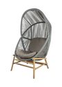 Cane-line - Hanging Chair - Hive Hanging Chair - Seat: Dusty Green, Aluminium / Frame: Dusty Green, Aluminium / Cushion: Taupe, Cane-line AirTouch
