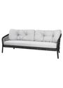 Cane-line - Canapé lounge - Ocean Large 3-pers. Sofa - Cane-line Soft Rope, Dark Gr