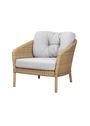 Cane-line - Loungestol - Ocean Large Lounge Chair - Frame: Cane-line Soft Rope, Dark Grey / Cushion: Dark Grey, Cane-line Wove