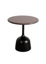 Cane-line - Mesa de centro - Glaze Coffee Table - Round - Frame: Lava Grey, Aluminium / Tabletop: Green, Glazed Lava Stone