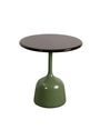 Cane-line - Soffbord - Glaze Coffee Table - Round - Frame: Lava Grey, Aluminium / Tabletop: Green, Glazed Lava Stone