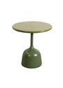 Cane-line - Soffbord - Glaze Coffee Table - Round - Frame: Lava Grey, Aluminium / Tabletop: Green, Glazed Lava Stone