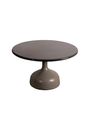 Cane-line - Mesa de centro - Glaze Coffee Table, Large - Round - Frame: Lava Grey, Aluminium / Tabletop: Black, Glazed Lava Stone