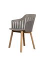 Cane-line - Cadeira de jantar - Choice Stol - Teak - Indoor - Frame: Teak / Seat: Black
