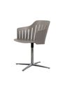 Cane-line - Silla de comedor - Choice Stol - Aluminium - Indoor - Frame: Polished Aluminium / Seat: Black