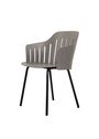 Cane-line - Cadeira de jantar - Choice Stol - Indoor Steel - Indoor - Frame: Indoor Steel, Black / Seat: Black