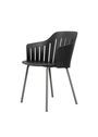 Cane-line - Chaise à manger - Choice Stol - Indoor Steel - Indoor - Frame: Indoor Steel, Black / Seat: Black