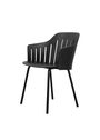 Cane-line - Matstol - Choice Chair - Outdoor - Frame: Teak / Seat: Black