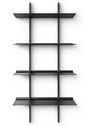 Eva Solo - Kirjahylly - Smile shelving system - 2 Stringers / 2 Shelves - Smoked Oak / Black