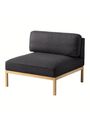 FDB Møbler / Furniture - Couch - L37, 7-9-13, Center - Onyx 70