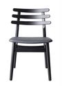 FDB Møbler / Furniture - Chair - J48 by Poul M. Volther - Oak / Black leather / Smoked