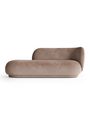 Ferm Living - Sofá de 3 pessoas - Rico Divan R - Faded Velvet - 16 Sand