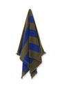 Ferm Living - Handduk - Alee Towel - Olive / Bright Blue / Hand Towel