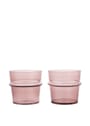 Ferm Living - Ozdoby na vianočný stromček - Boya Low Glasses - Set of 2 - Blush