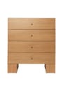 Ferm Living - Komoda - Kuben Drawers - 2x2 Natural Oak Veneer