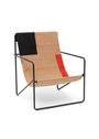 Ferm Living - Lænestol - Desert Chair - Cashmere/Off-white/Chocolate