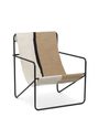 Ferm Living - Armchair - Desert Chair - Cashmere/Off-white/Chocolate