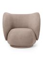 Ferm Living - Lounge stoel - Rico Lounge Chair - Bouclé - Off-White