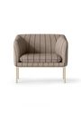 Ferm Living - Lounge stoel - Turn 1-Seater - Black - Cotton Linen - Natural